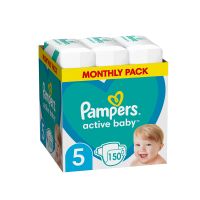 PAMPERS, PELENE ACTIVE BABY MONTHLY PACK 5, 150 KOMADA