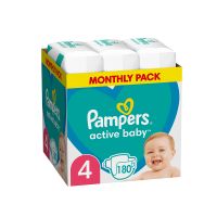 PAMPERS, PELENE ACTIVE BABY MONTHLY PACK 4, 180 KOMADA