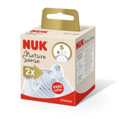 NUK, NATURA SENSE CUCLA ZA TECNOST,OTVOR S, 3 RUPICE, 2 KOMADA