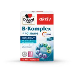 DOPPELHERZ, AKTIV, B – KOMPLEKS + FOLNA KISELINA, 45 TABLETA