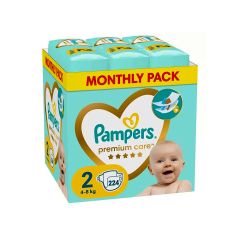 PAMPERS, PELENE PREMIUM CARE 2 MONTHLY PACK, 224 KOMADA