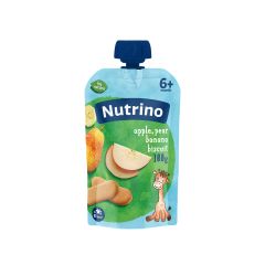 NUTRINO ORGANIC, VOĆNI PIRE - JABUKA, KRUŠKA, BANANA I KEKS, 100g