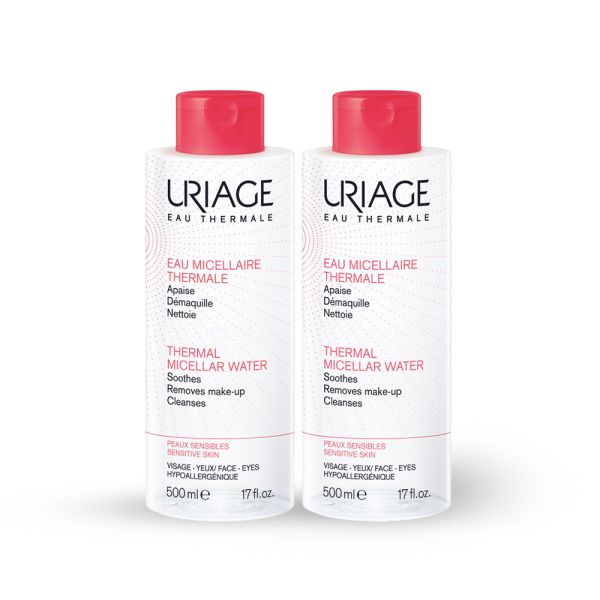 URIAGE, EAU MICELLAIRE THERMALE ZA OSETLJIVU KOŽU, 2X500 ml