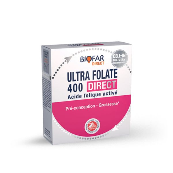 BIOFAR, ULTRA FOLATE 400 DIRECT, 14 KESICA