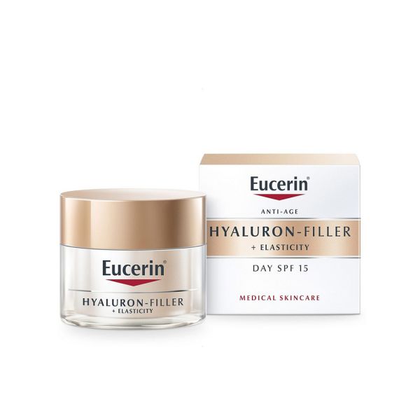 EUCERIN, HYALURON-FILLER + ELASTICITY DNEVNA KREMA SPF15, 50 ml