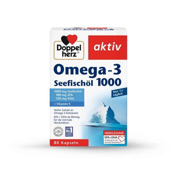 DOPPELHERZ, AKTIV, OMEGA -3 1000, 80 KAPSULA