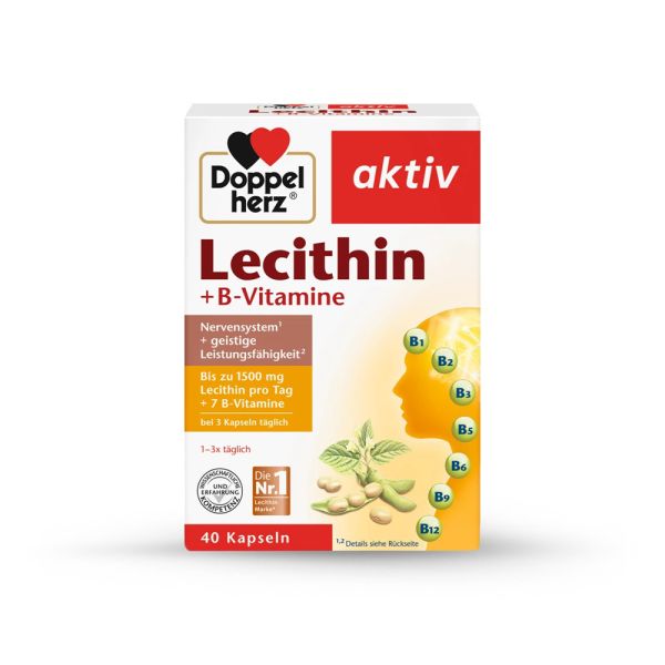 DOPPELHERZ, AKTIV, LECITIN + VITAMINI B GRUPE, 40 KAPSULA