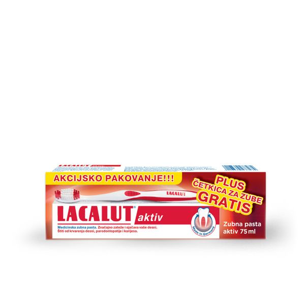 LACALUT, ACTIV PASTA 75 ml +ČETKICA GRATIS