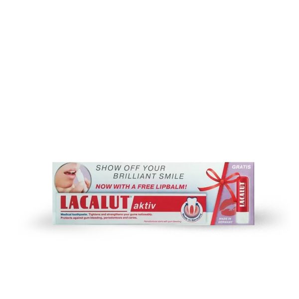 LACALUT, AKTIV PASTA 75 ml +BALZAM ZA USNE