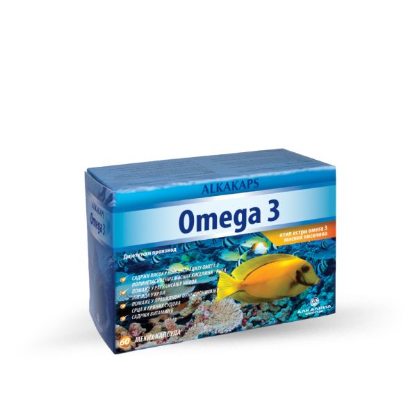 ALKAKAPS OMEGA 3, 60 KAPSULA