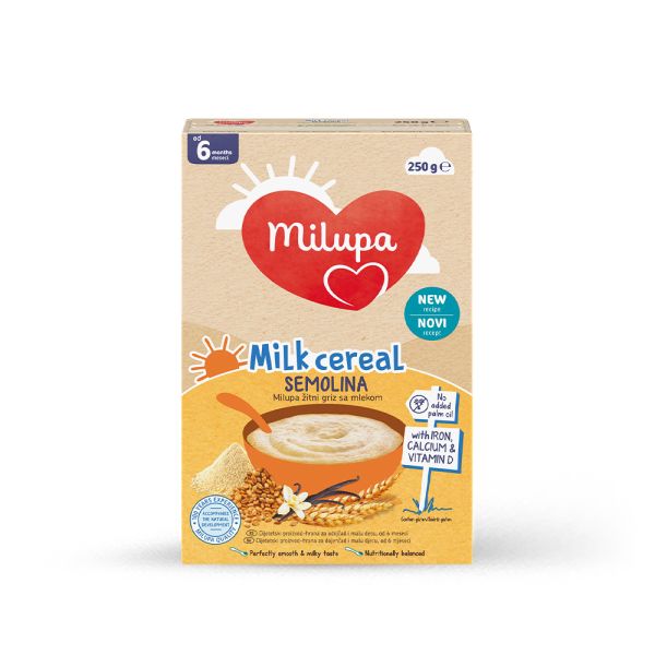 MILUPA, ŽITARICA SA MLEKOM GRIZ, 250 g