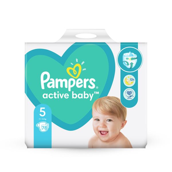 PAMPERS, PELENE ACTIVE BABY GPP5, 78 KOMADA