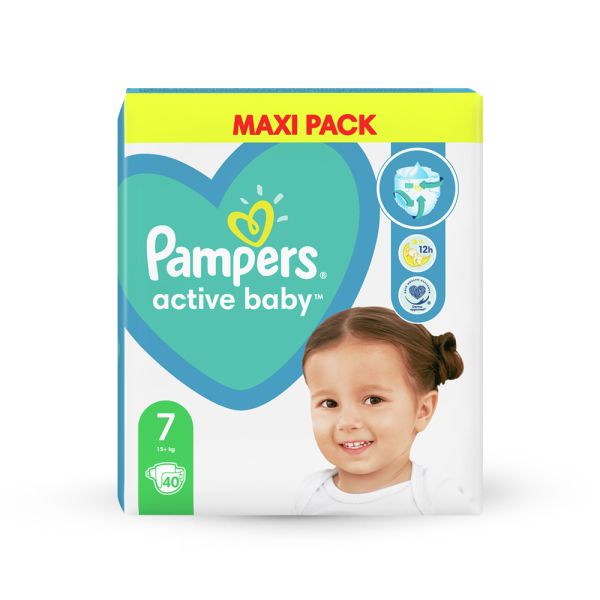 PAMPERS, PELENE ACTIVE BABY VPP7, 40 KOMADA