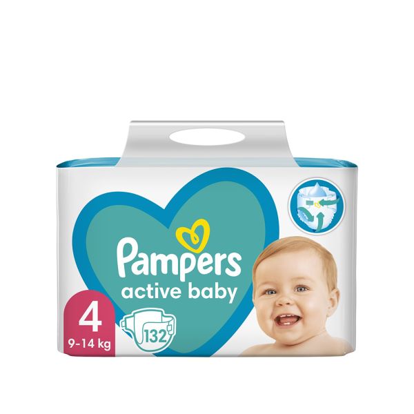 PAMPERS, PELENE ACTIVE BABY MB 4, 132 KOMADA