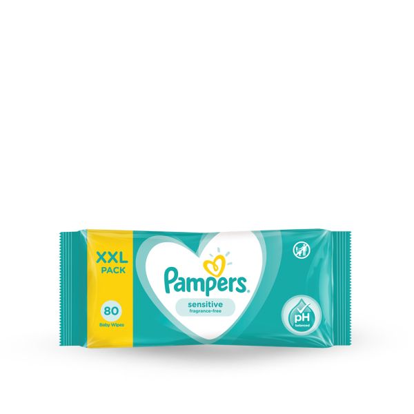 PAMPERS, VLAŽNE MARAMICE SENSITIVE, 80 KOMADA