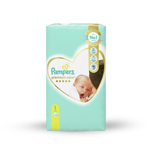 PAMPERS, PELENE PREMIUM CARE VP1, 52 KOMADA