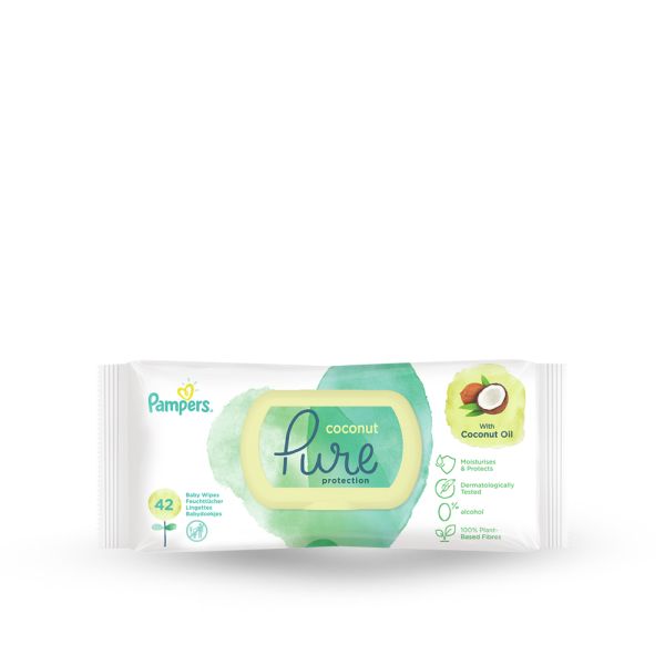 PAMPERS, VLAŽNE MARAMICE COCONUT PURE, 42 KOMADA