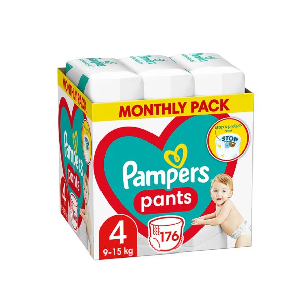 PAMPERS, PELENE PANTS MONTHLY PACK 4, 176 KOMADA