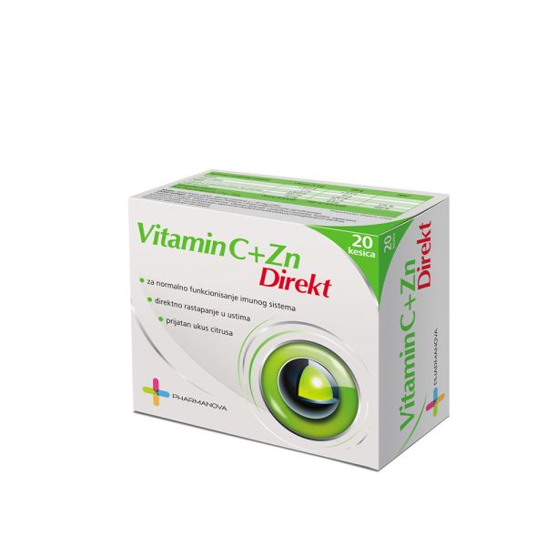 VITAMIN C+ZN, 20 DIREKT KESICA